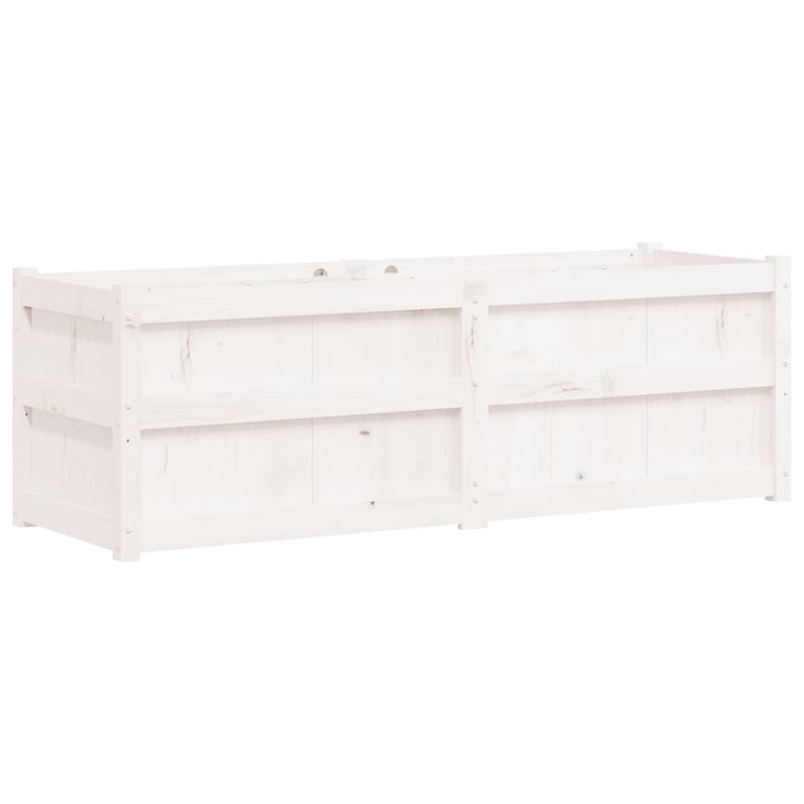 Plantenbak 50X50X50 Cm Massief Grenenhout Wit Wit grenenhout