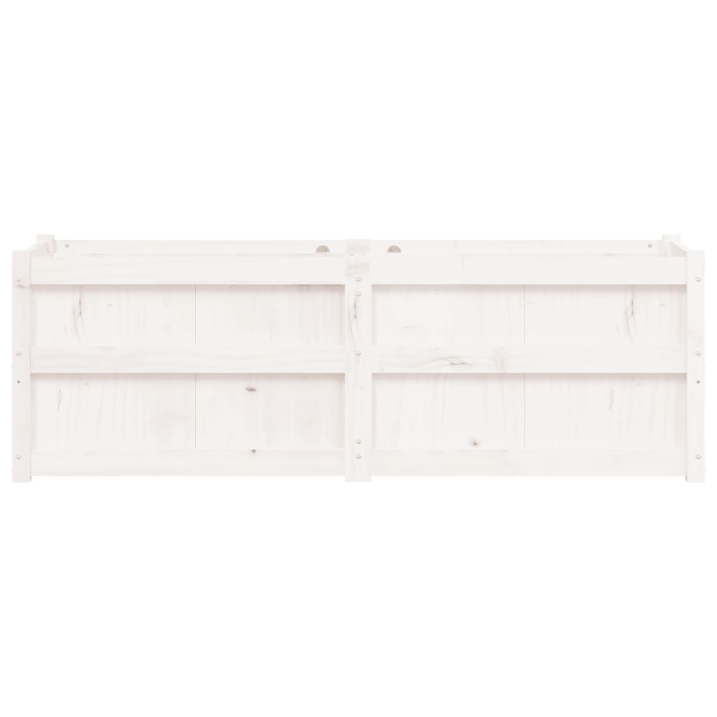 Plantenbak 50X50X50 Cm Massief Grenenhout Wit Wit grenenhout