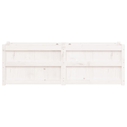 Plantenbak 50X50X50 Cm Massief Grenenhout Wit Wit grenenhout