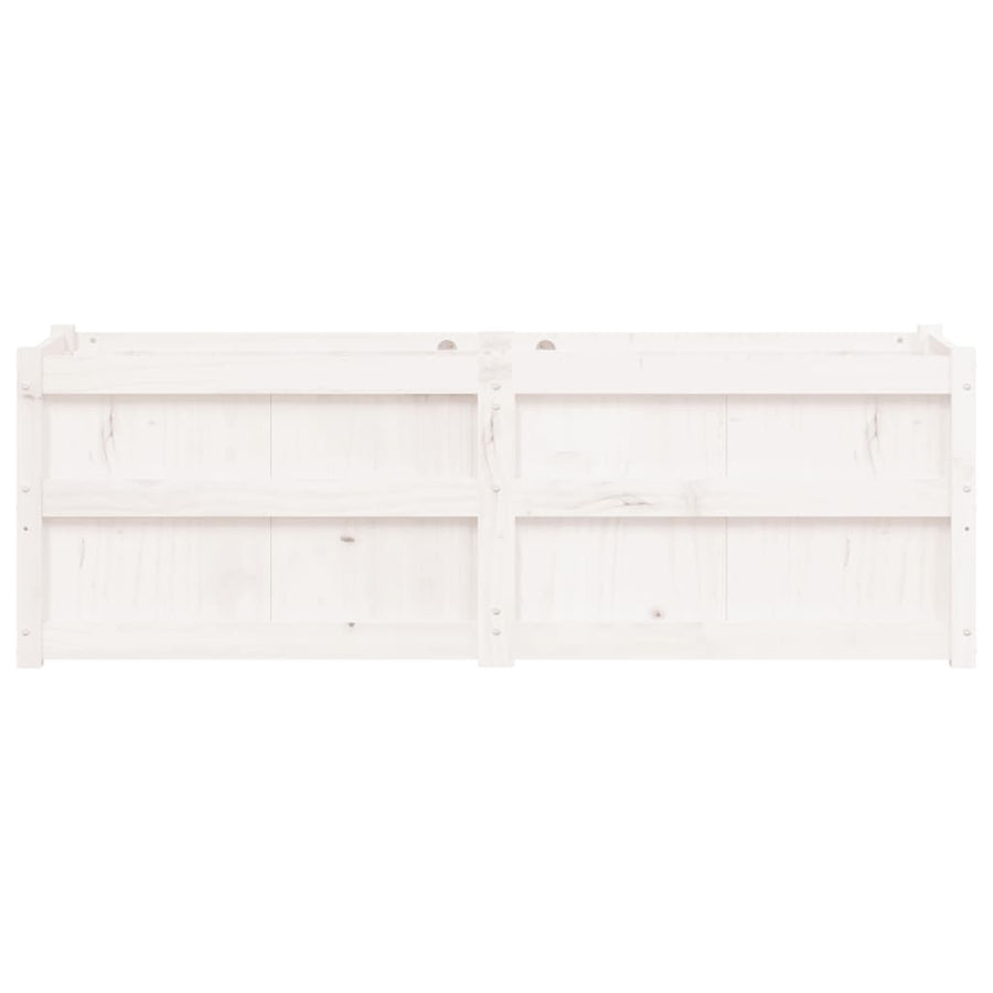 Plantenbak 50X50X50 Cm Massief Grenenhout Wit Wit grenenhout