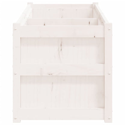Plantenbak 50X50X50 Cm Massief Grenenhout Wit Wit grenenhout
