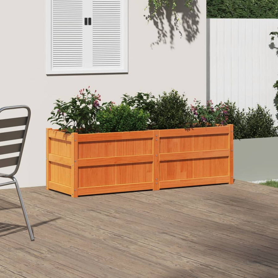 Plantenbak 150X50X50 Cm Massief Grenenhout Waxbruin