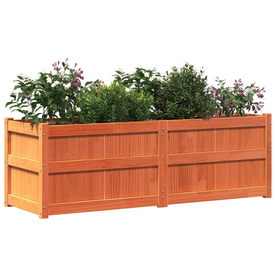 Plantenbak 150X50X50 Cm Massief Grenenhout Waxbruin