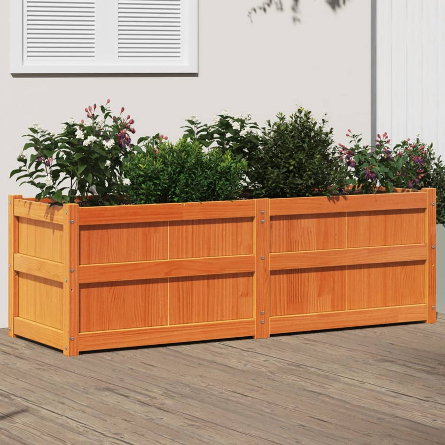 Plantenbak 150X50X50 Cm Massief Grenenhout Waxbruin