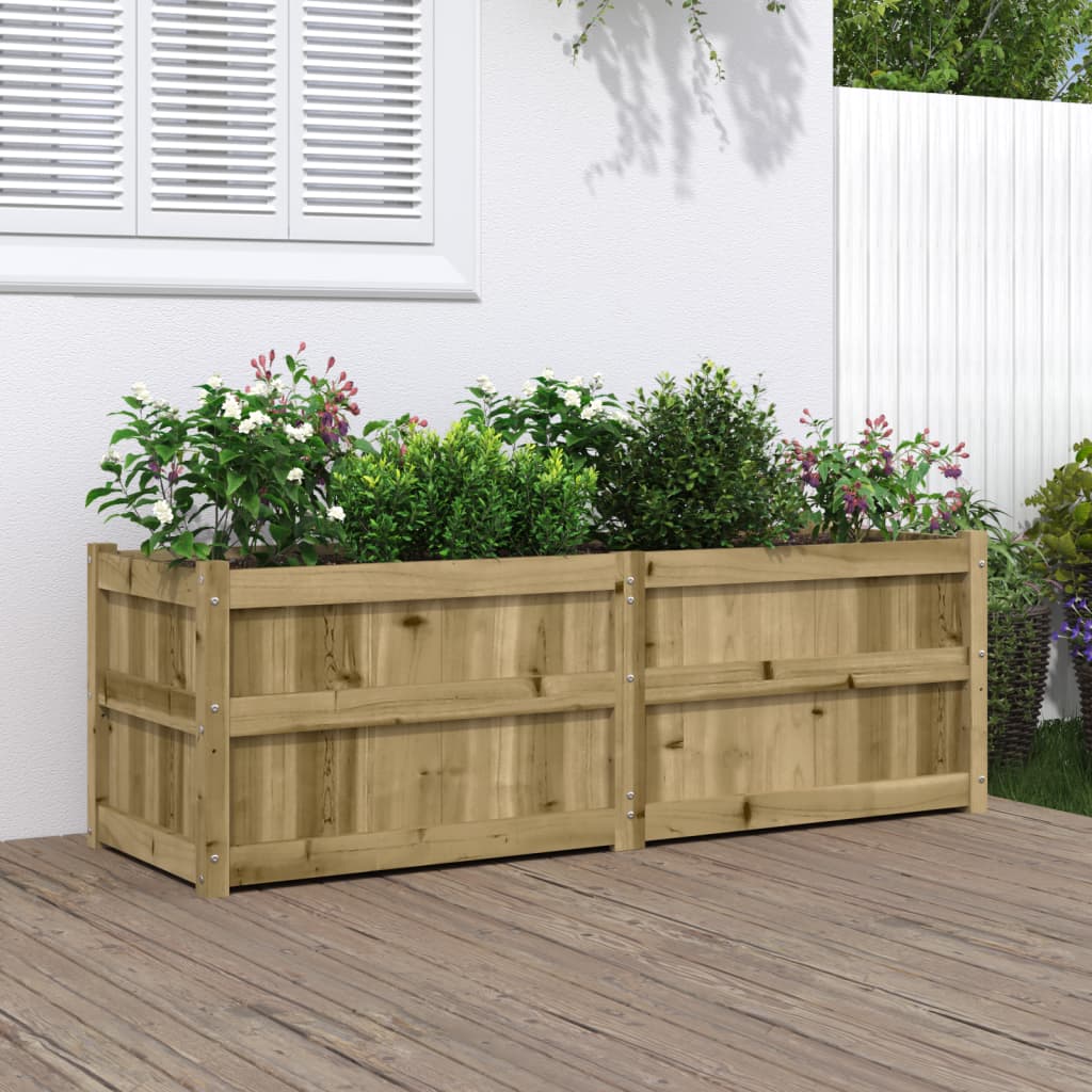 Plantenbak 50X50X50 Cm Geïmpregneerd Grenenhout Naturel geïmpregneerd
