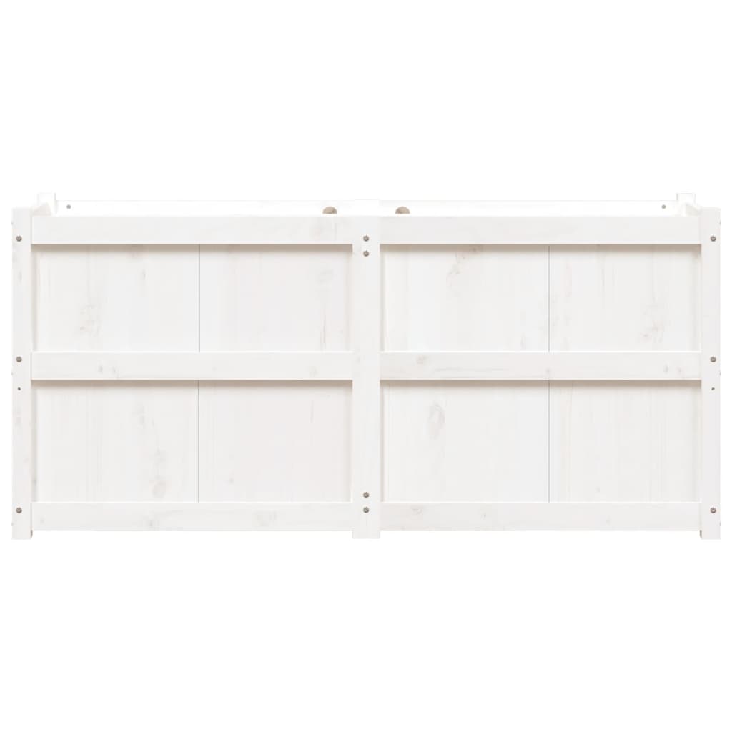 Plantenbak 50X50X70 Cm Massief Grenenhout Wit Wit grenenhout