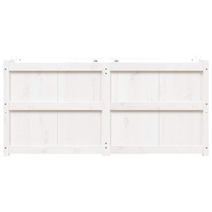 Plantenbak 50X50X70 Cm Massief Grenenhout Wit Wit grenenhout