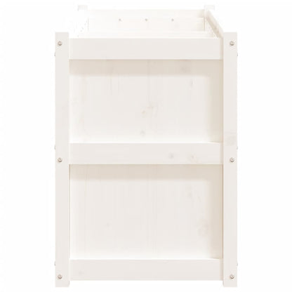 Plantenbak 50X50X70 Cm Massief Grenenhout Wit Wit grenenhout