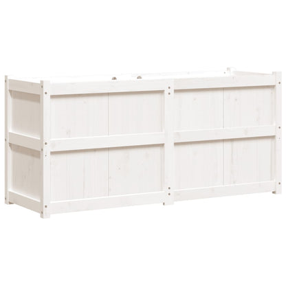 Plantenbak 50X50X70 Cm Massief Grenenhout Wit Wit grenenhout
