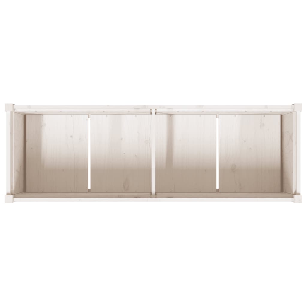 Plantenbak 50X50X70 Cm Massief Grenenhout Wit Wit grenenhout