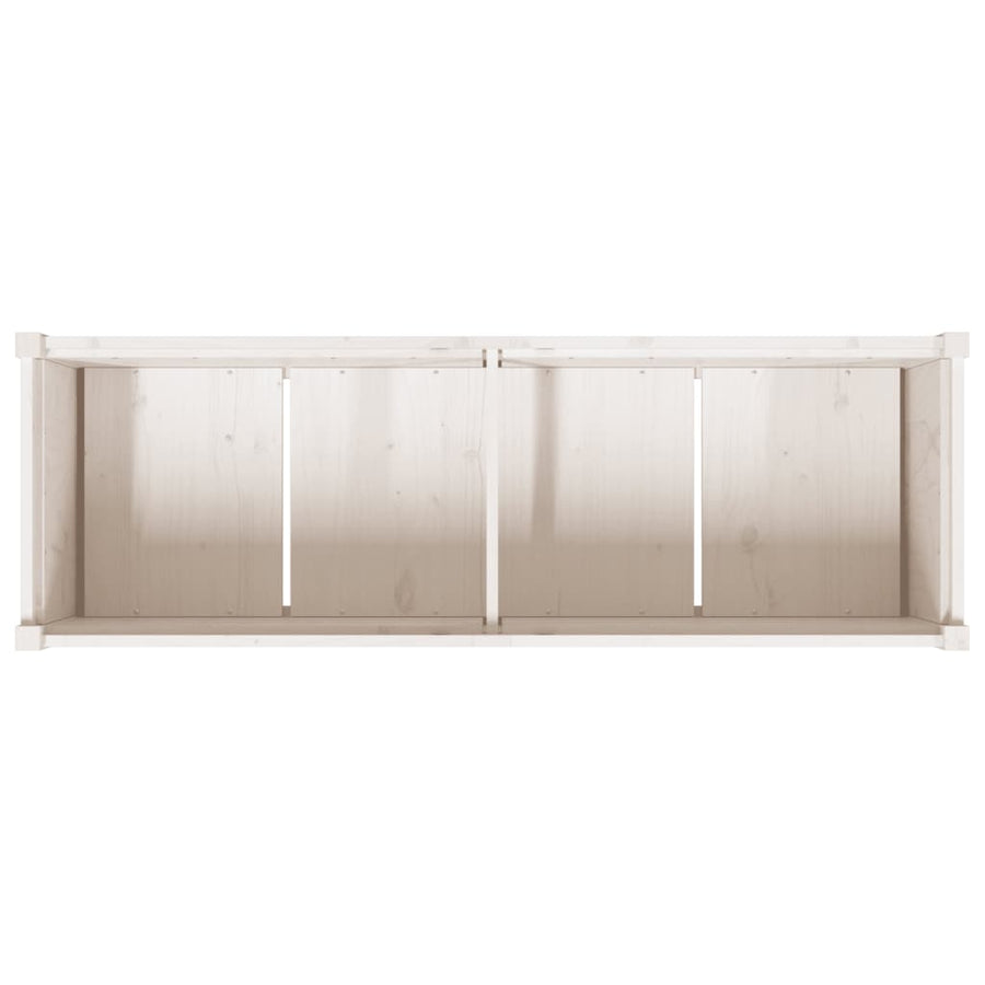 Plantenbak 50X50X70 Cm Massief Grenenhout Wit Wit grenenhout