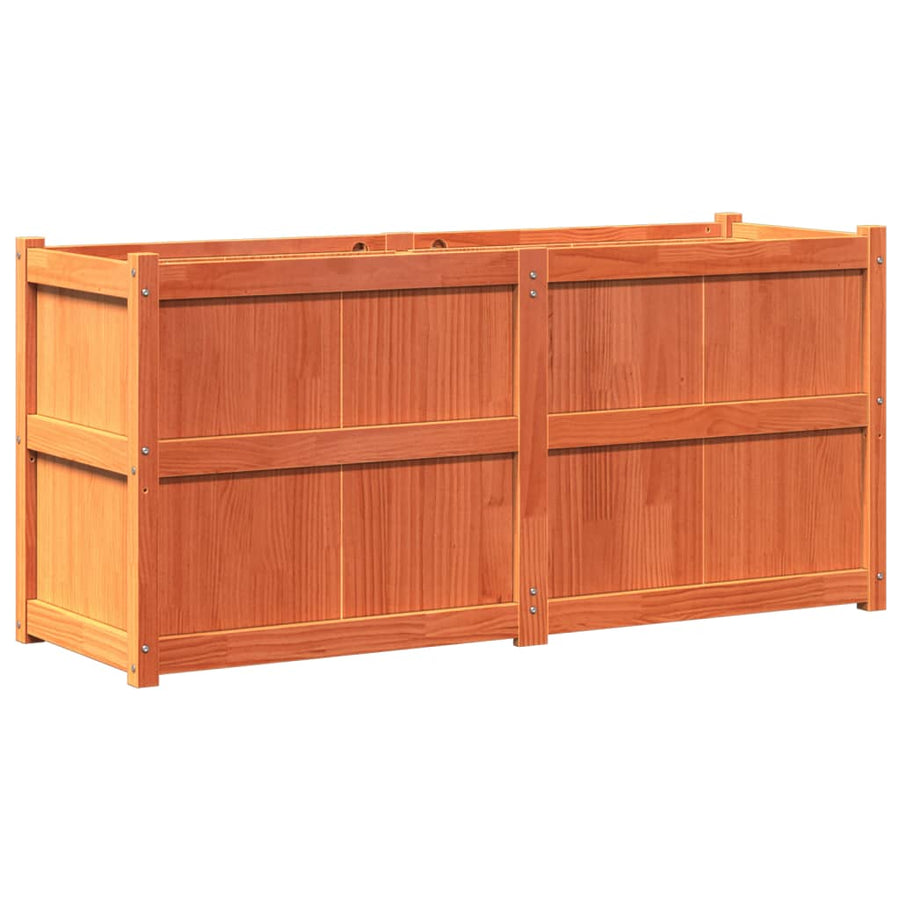 Plantenbak 150X50X70 Cm Massief Grenenhout Wasbruin Bruingrenen