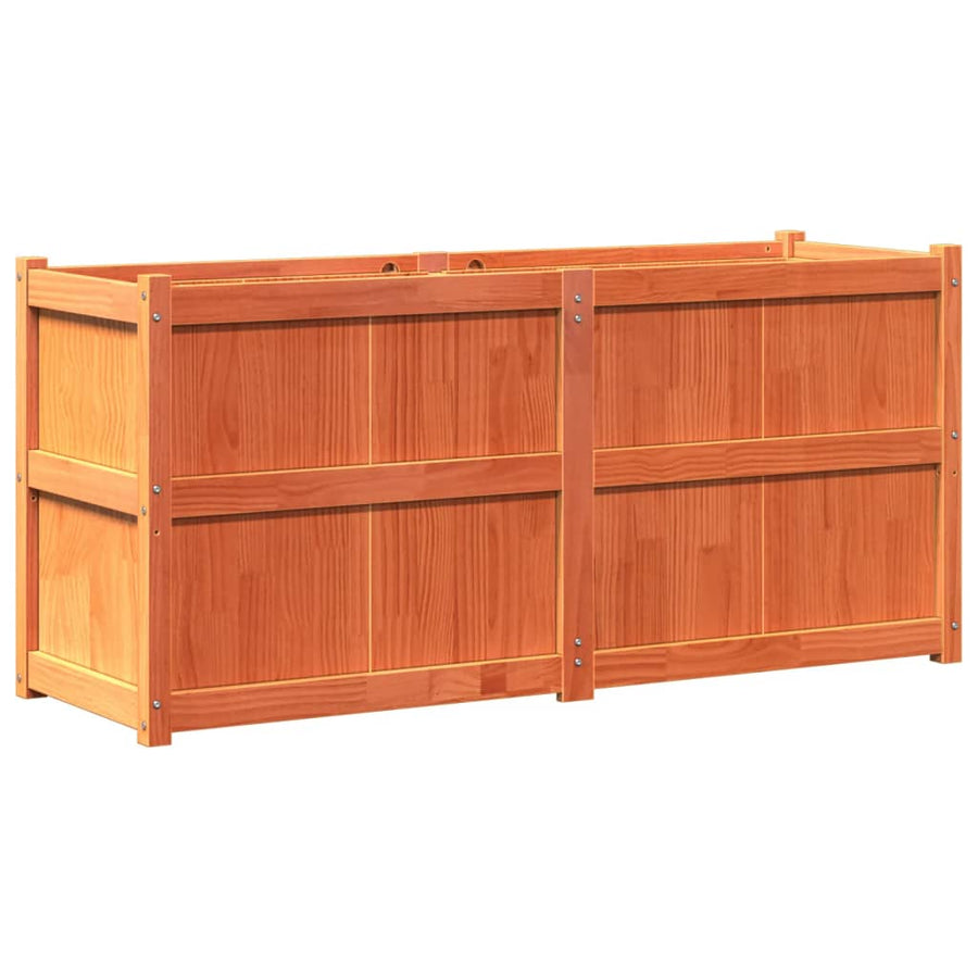 Plantenbak 150X50X70 Cm Massief Grenenhout Wasbruin Bruingrenen