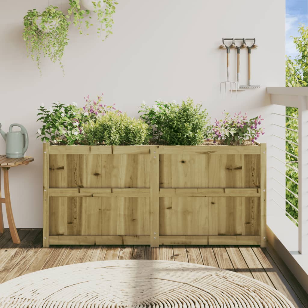 Plantenbak 50X50X70 Cm Geïmpregneerd Grenenhout Naturel geïmpregneerd