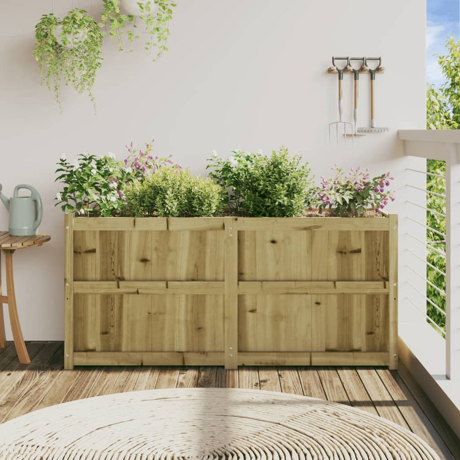 Plantenbak 50X50X70 Cm Geïmpregneerd Grenenhout Naturel geïmpregneerd