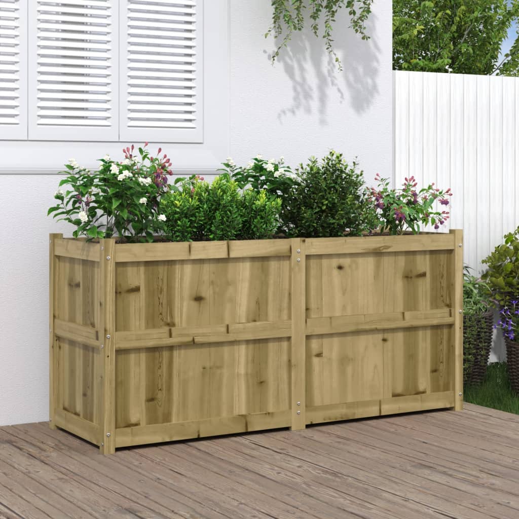 Plantenbak 50X50X70 Cm Geïmpregneerd Grenenhout Naturel geïmpregneerd