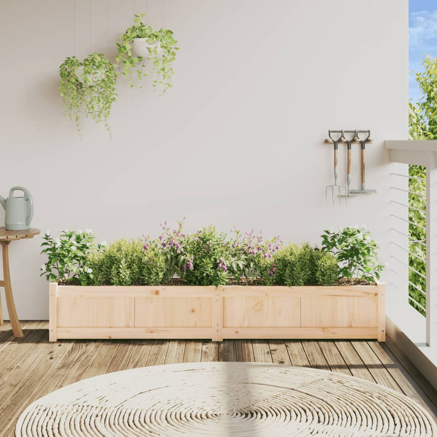 Plantenbak 80X3X3 Cm Massief Grenenhout 1 Natuurlijk grenenhout
