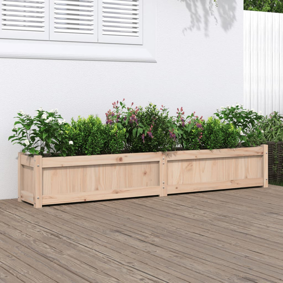 Plantenbak 80X3X3 Cm Massief Grenenhout 1 Natuurlijk grenenhout