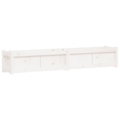 Plantenbak 180X31X31 Cm Massief Grenenhout Wit 1