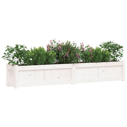 Plantenbak 180X31X31 Cm Massief Grenenhout Wit 1