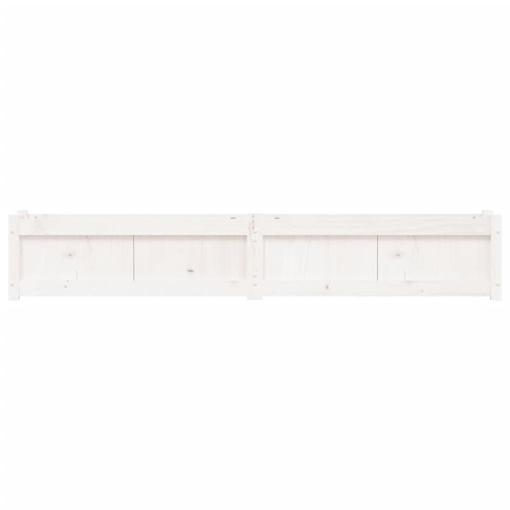 Plantenbak 180X31X31 Cm Massief Grenenhout Wit 1