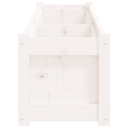 Plantenbak 180X31X31 Cm Massief Grenenhout Wit 1
