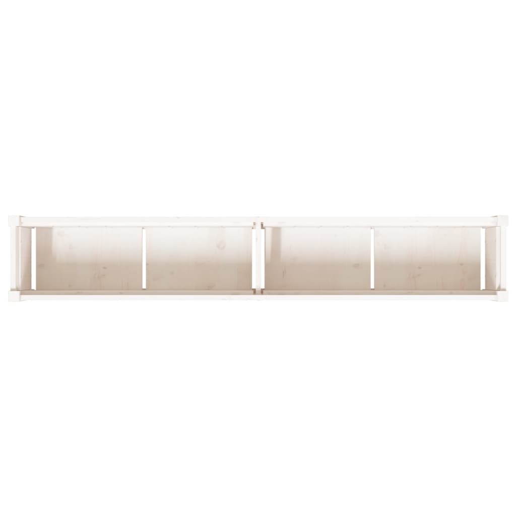 Plantenbak 180X31X31 Cm Massief Grenenhout Wit 1