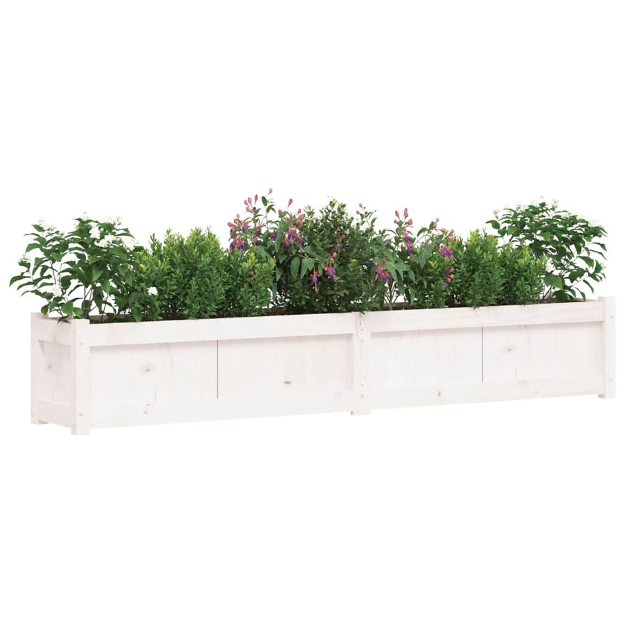 Plantenbakken Cm Massief Grenenhout Wit 2 Wit grenenhout