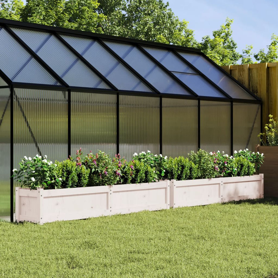 Plantenbakken Cm Massief Grenenhout Wit 2 Wit grenenhout
