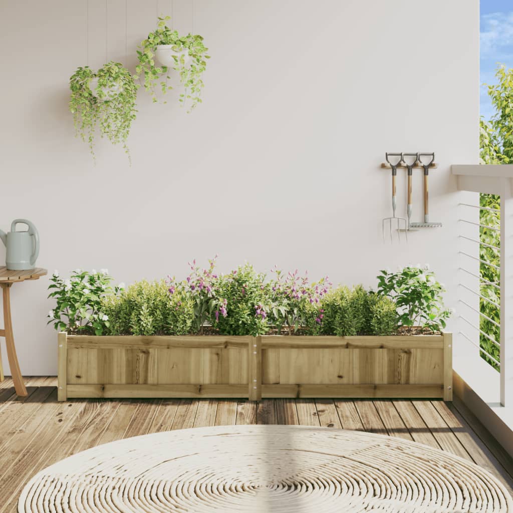 Plantenbak 80X3X3 Cm Geïmpregneerd Grenenhout 1 Naturel geïmpregneerd
