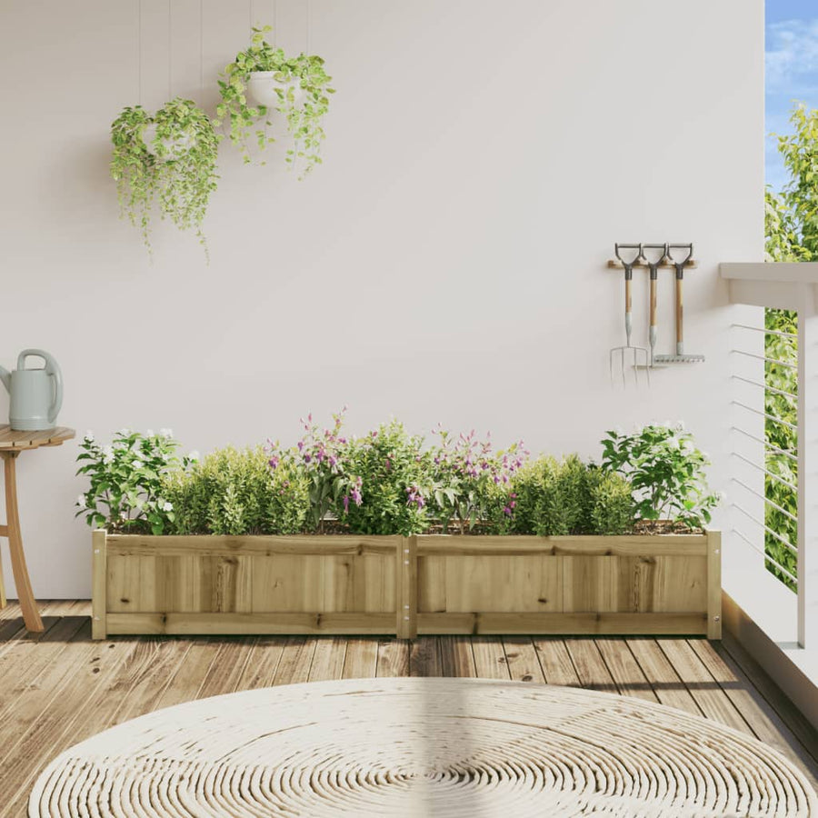 Plantenbak 80X3X3 Cm Geïmpregneerd Grenenhout 1 Naturel geïmpregneerd