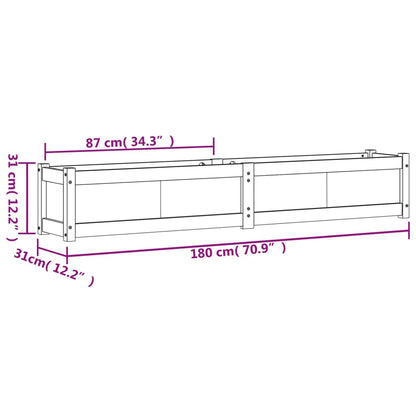 Plantenbak 80X3X3 Cm Geïmpregneerd Grenenhout 1 Naturel geïmpregneerd