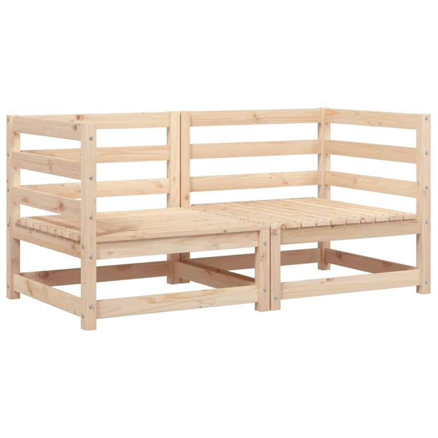Tuinhoekbank 2 St 70X70X67 Cm Massief Grenenhout Natuurlijk grenenhout Hoekbank (2 st)