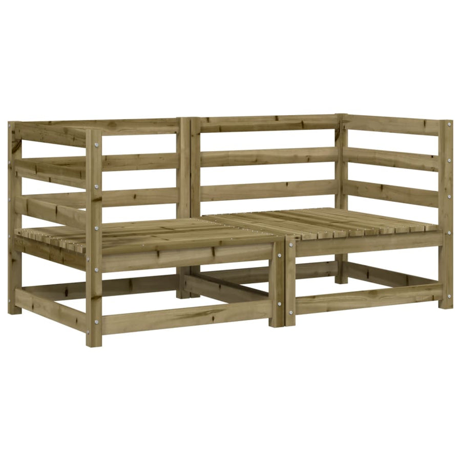Tuinhoekbanken 2 St 70X70X67 Cm Geïmpregneerd Grenenhout Naturel geïmpregneerd Hoekbank (2 st)