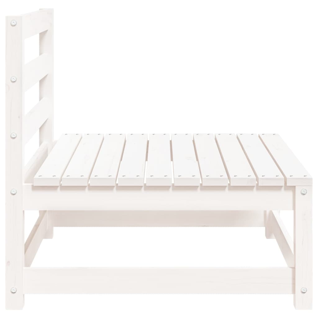 Tuinbank Zonder Armleuningen 70X70X67 Cm Massief Grenenhout Wit Wit grenenhout Stoel