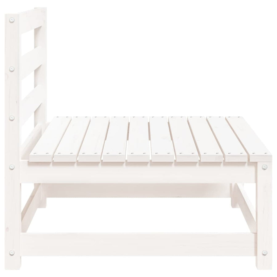 Tuinbank Zonder Armleuningen 70X70X67 Cm Massief Grenenhout Wit Wit grenenhout Stoel