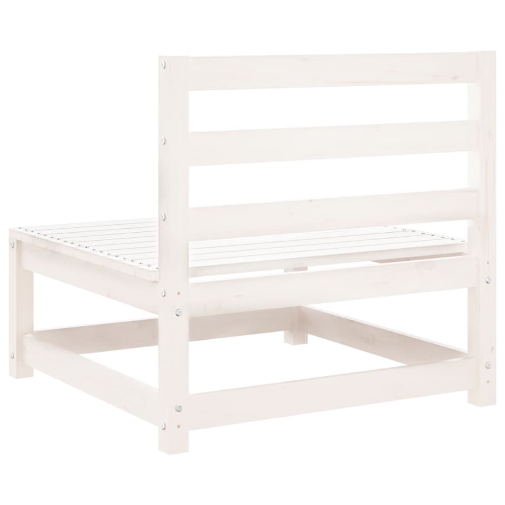 Tuinbank Zonder Armleuningen 70X70X67 Cm Massief Grenenhout Wit Wit grenenhout Stoel