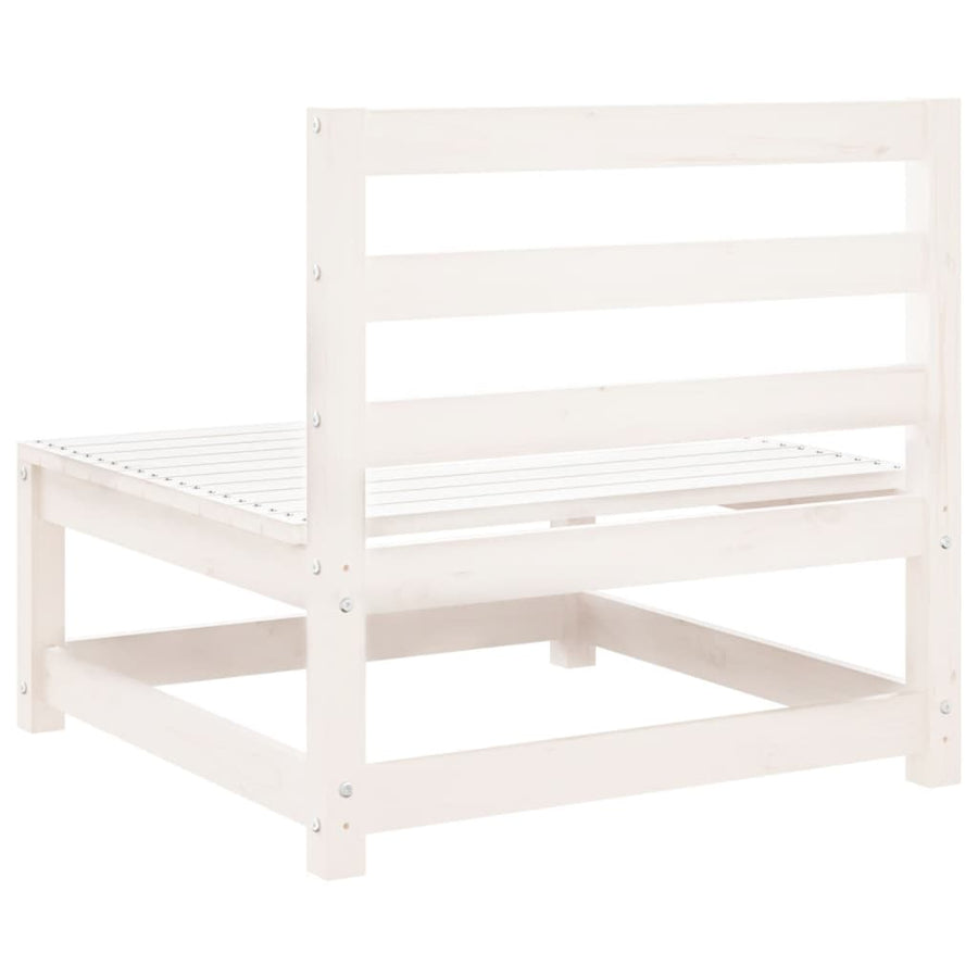 Tuinbank Zonder Armleuningen 70X70X67 Cm Massief Grenenhout Wit Wit grenenhout Stoel