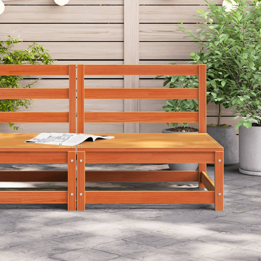 Tuinbank Zonder Armleuningen 70X70X67 Cm Grenenhout Wasbruin Bruingrenen Stoel