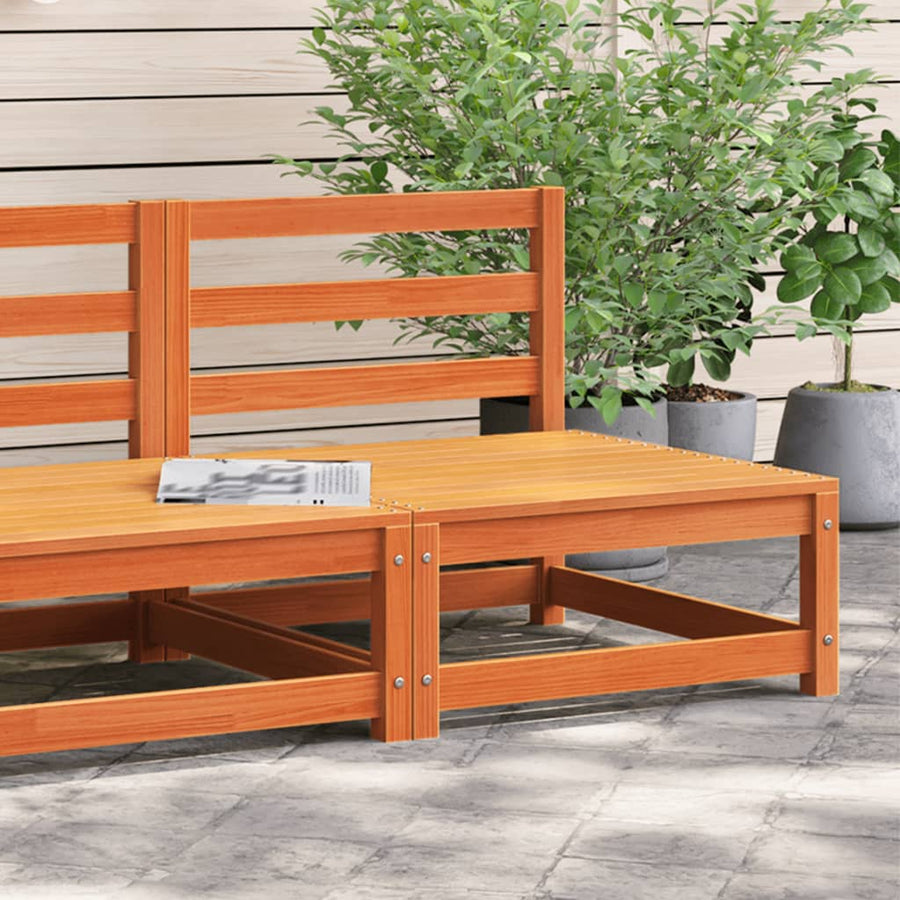 Tuinbank Zonder Armleuningen 70X70X67 Cm Grenenhout Wasbruin Bruingrenen Stoel