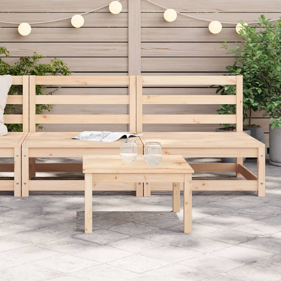 Tuinbank Zonder Armleuningen 2 St 70X70X67 Cm Grenenhout Natuurlijk grenenhout Tweezitsbank