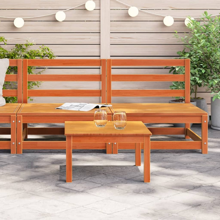Tuinbank Zonder Armleuning 2 St 70X70X67 Cm Grenenhout Wasbruin Bruingrenen Tweezitsbank