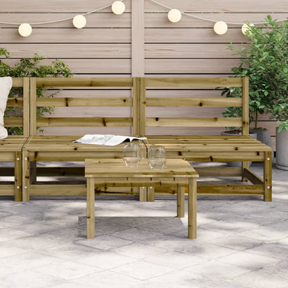 Tuinbanken 2 St Zonder Armleuning 70X70X67 Cm Grenenhout Naturel geïmpregneerd Tweezitsbank