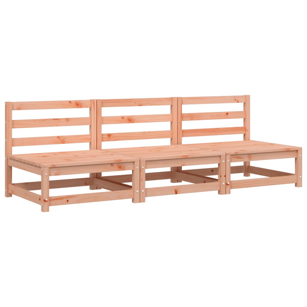 Tuinbank Zonder Armleuningen 3 St 70X70X67 Cm Douglashout Natuurlijk douglashout Driezitsbank
