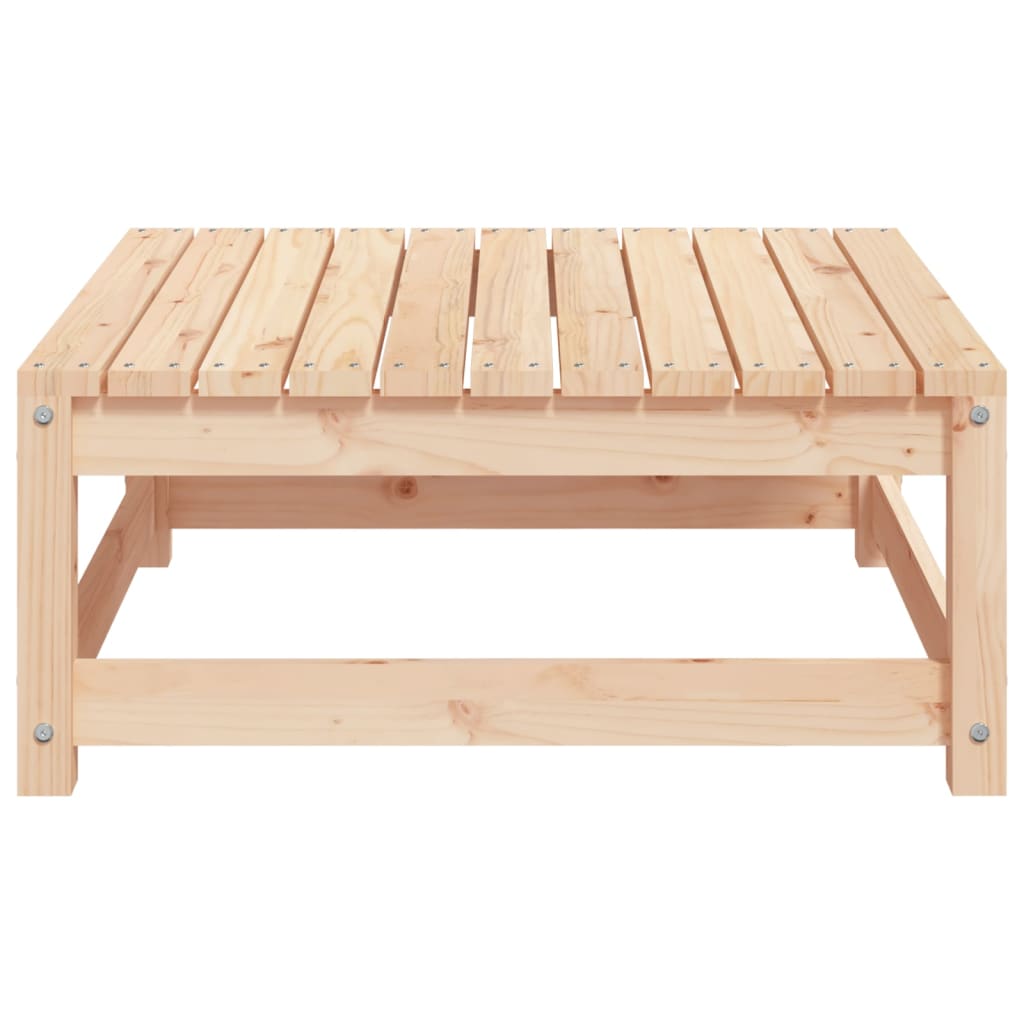 Tuinvoetenbank 70X70X30 Cm Massief Grenenhout Natuurlijk grenenhout Voetensteun
