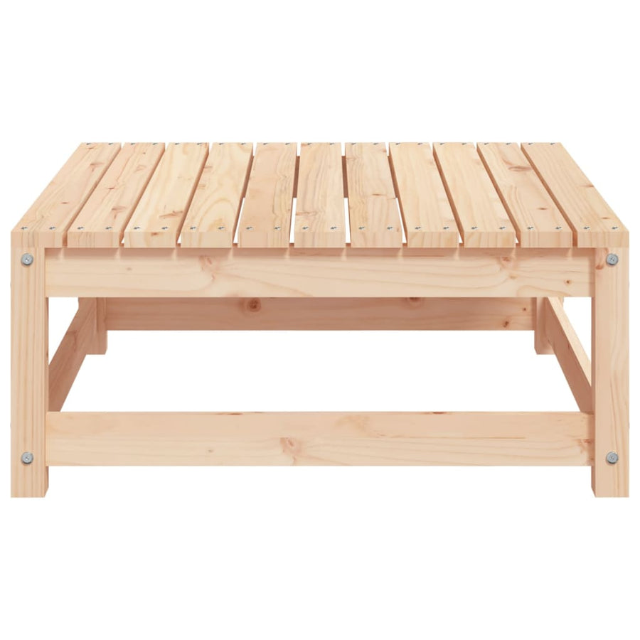 Tuinvoetenbank 70X70X30 Cm Massief Grenenhout Natuurlijk grenenhout Voetensteun