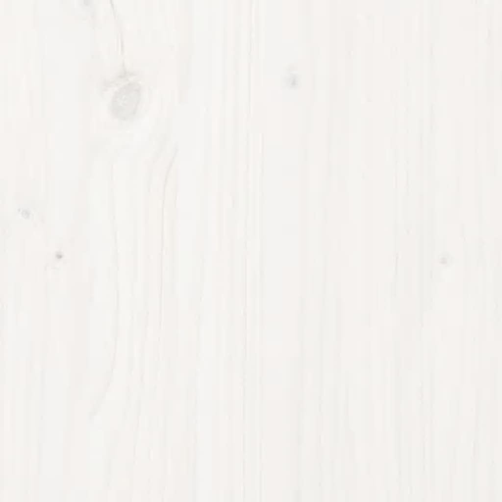 Tuinvoetenbank 70X70X30 Cm Massief Grenenhout Wit Wit grenenhout Voetensteun