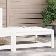 Voetenbank 70x70x30 cm massief grenenhout wit