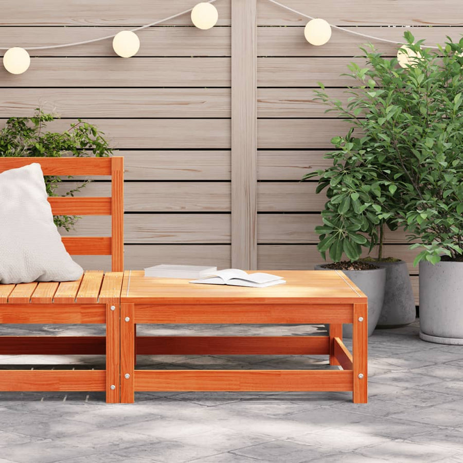 Tuinvoetenbank 70X70X30 Cm Massief Grenenhout Wasbruin Bruingrenen Voetensteun