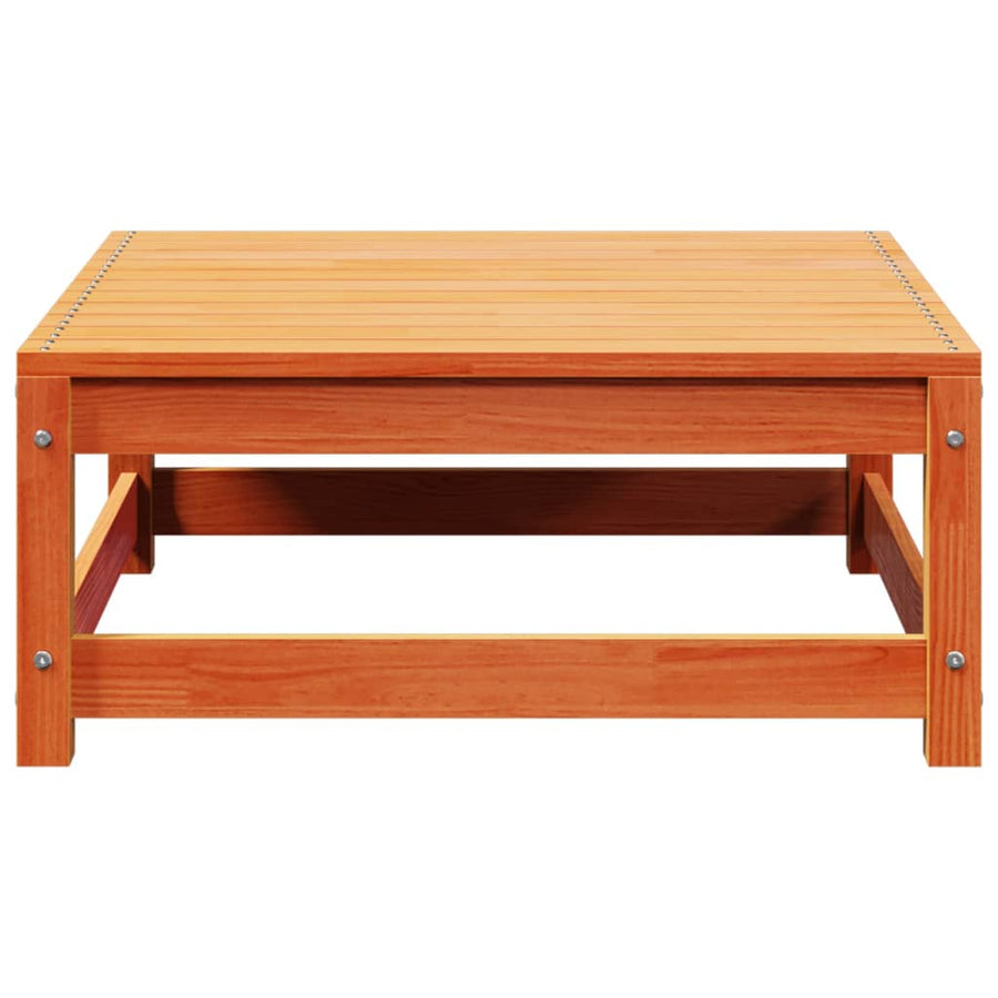 Tuinvoetenbank 70X70X30 Cm Massief Grenenhout Wasbruin Bruingrenen Voetensteun